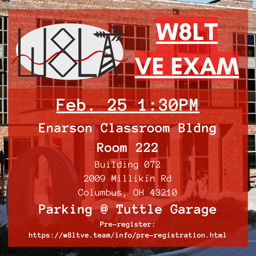 W8LT License Exam 2023-02-25 at 1:30 PM at The Ohio State University